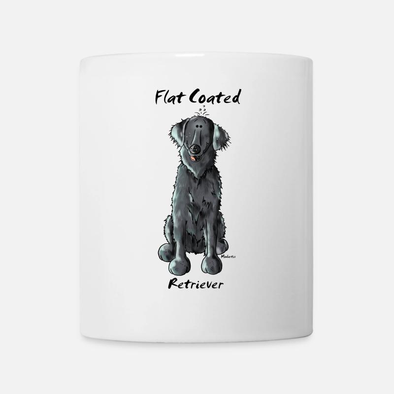 Witziger Flat Coated Retriever - Hund - Tasse - Weiß