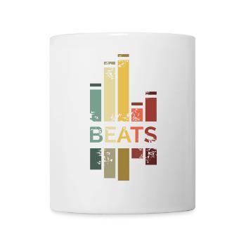 vintage Musik DJ beats Farben retro illustration - Tasse - Weiß - Vorne