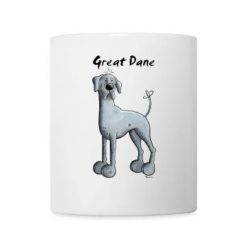 Drollige Deutsche Dogge - Tasse - Weiß - Vorne