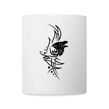 Rabe, raven, Tribal, Tattoo - Tasse - Weiß - Vorne
