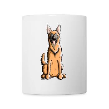 Mignon Malinois Chien - Mug blanc - blanc - Devant