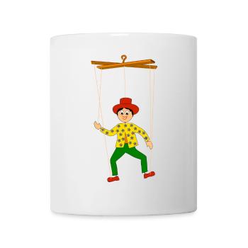 kinder marionette lustig - Tasse - Weiß - Vorne