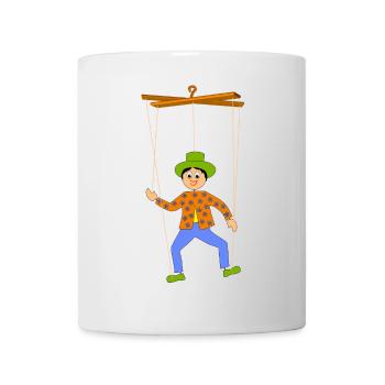 kinder marionette spielen - Tasse - Weiß - Vorne