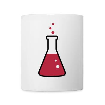 Laboratory flask, science, chemistry (2 colors) - Mug - white - Front