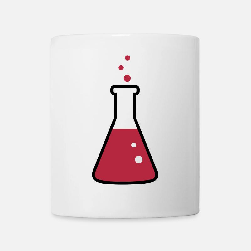 Laboratory flask, science, chemistry (2 colors) - Tazza - bianco