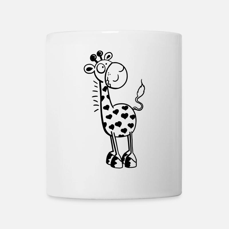 Herzliche Giraffe - Giraffen - Tiere - Comic - Tasse - Weiß