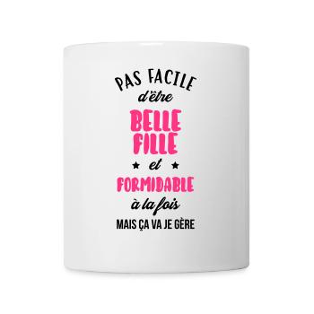Belle Fille - Mariage - Mariée - Famille - Noël - Mug - white - Front