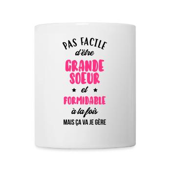 Grande Soeur Sœur Naissance Bébé Famille - Mug - white - Front