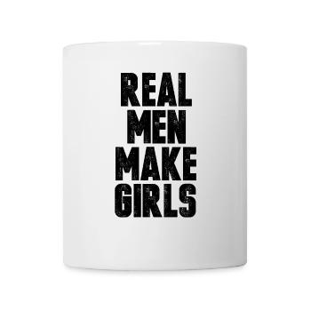 Réel Homme de filles papa papa fille cadeau - Mug blanc - blanc - Devant