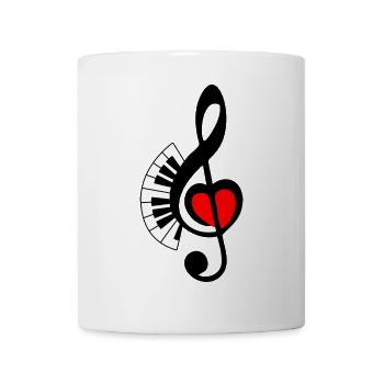 PIANO-Taste 3 - Tasse - Weiß - Vorne