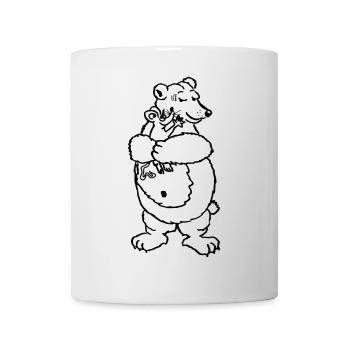 Maus Bär Umarmung Liebe Mausebär - Tasse - Weiß - Vorne