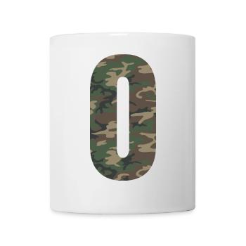 Tough number 0 in camouflage pattern! - Mug - white - Front