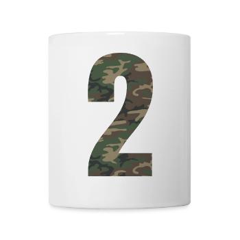 Tough number 2 in camouflage pattern! - Mug - white - Front