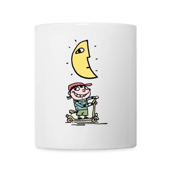 Charly und der Mond - Tasse - Weiß - Vorne