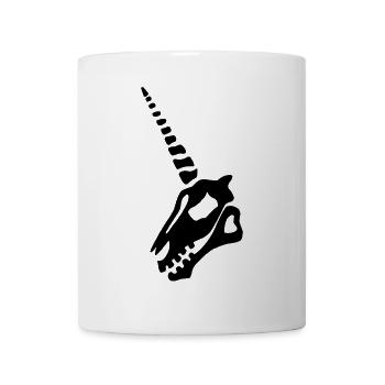 black unicorn skull - Mug - white - Front
