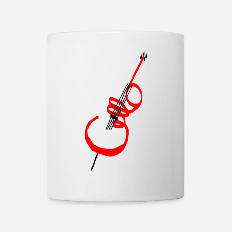Cello lettering red - Mug - white