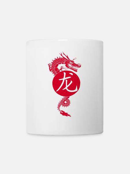 Dragon rouge de Chine - Mug blanc - blanc