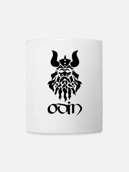 Nordischer Gott Odin (schwarz) - Tasse - Weiß