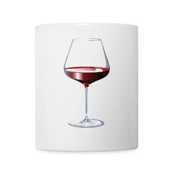 Glas Rotwein - Tasse - Weiß - Vorne