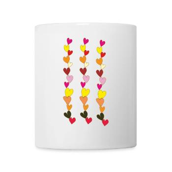 Heart Necklaces Multicolored 2 - Mug - white - Front