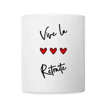 RETRAITE. BONNE RETRAITE. JOYEUSE RETRAITE - Mug blanc - blanc - Devant