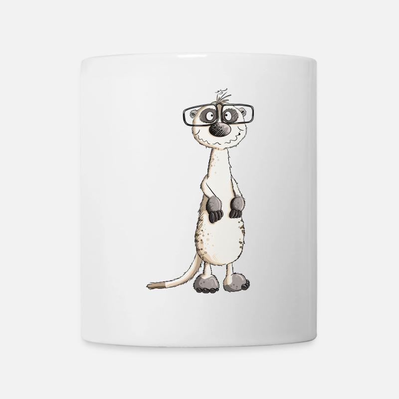 Lustiges Nerdmännchen Erdmännchen I Nerd - Tasse - Weiß