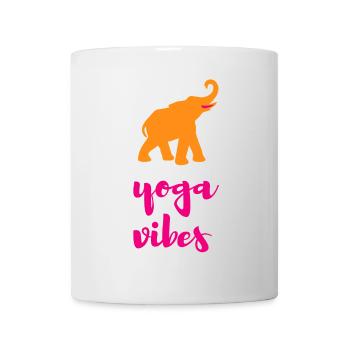Yoga Vibes éléphant méditation citations Inde - Mug blanc - blanc - Devant