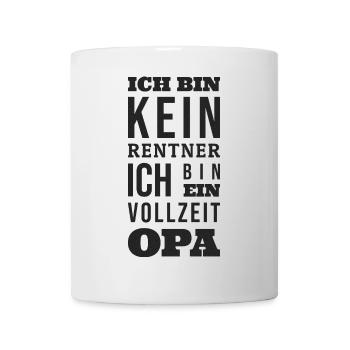 Rentner Vollzeit Opa - Tasse - Weiß - Vorne
