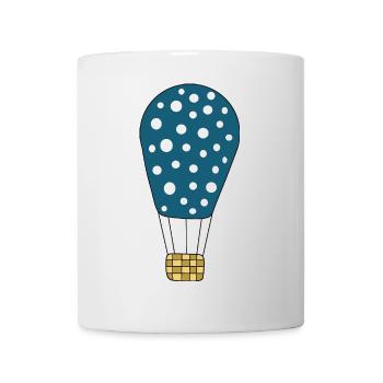 blue hot air balloon - Mug - white - Front