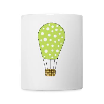 Hot air balloon green - Mug - white - Front