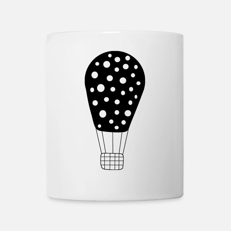 Heißluftballon schwarz - Tasse - Weiß