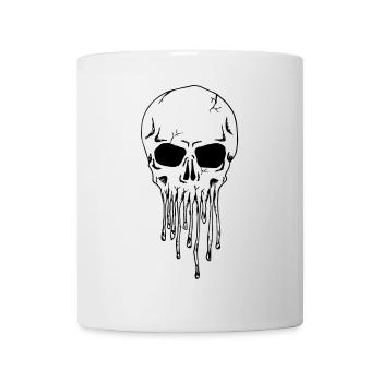 Crâne dégoulinant - Mug blanc - blanc - Devant