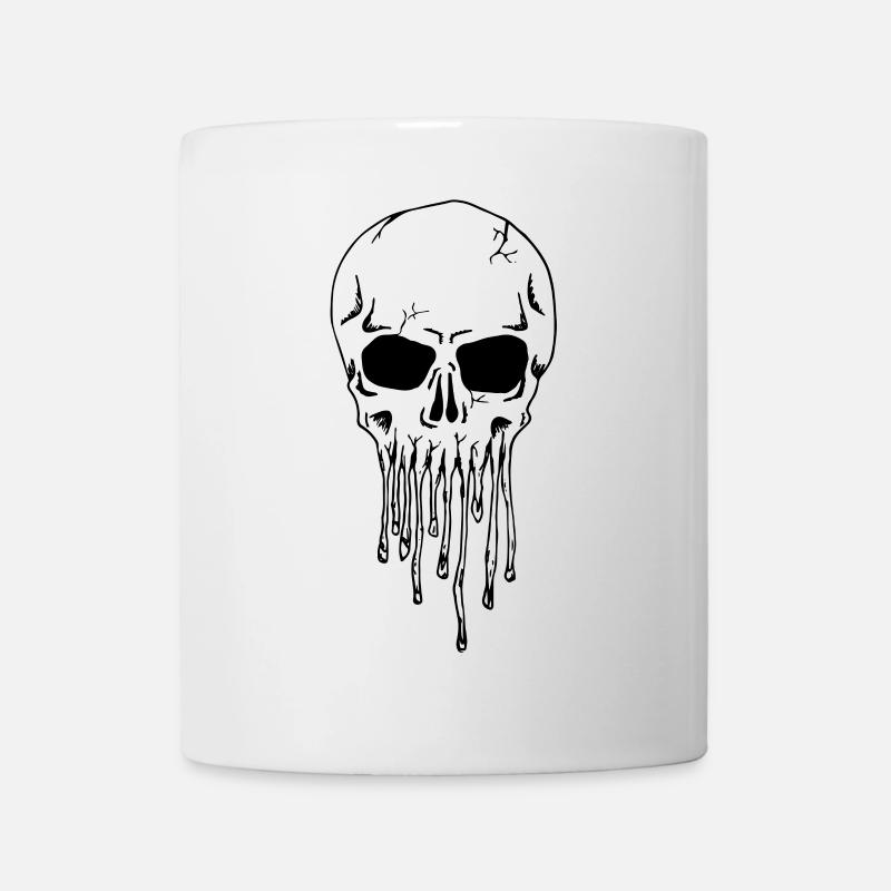 Crâne dégoulinant - Mug blanc - blanc