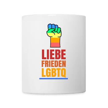 Liebe Gay Lgbt Sexualität Spruch Stolz Regenbogen - Tasse - Weiß - Vorne