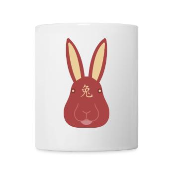 Année du lapin - Zodiaque Chinois - Mug blanc - blanc - Devant