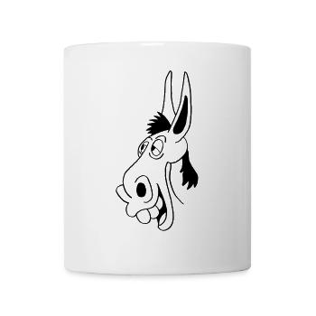Schwarzer Esel - Tasse - Weiß - Vorne