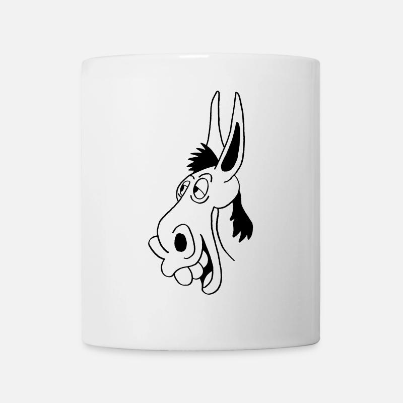 Schwarzer Esel - Tasse - Weiß