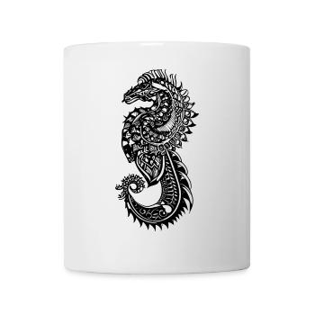 Seepferdchen Tattoo - Tasse - Weiß - Vorne