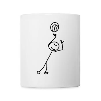 Volleyball stick figures - Mug - white - Front