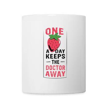 ONE strawberry a day keeps the doctor away - Mug - white - Front