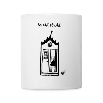 Beichtstuhl - Tasse - Weiß - Vorne