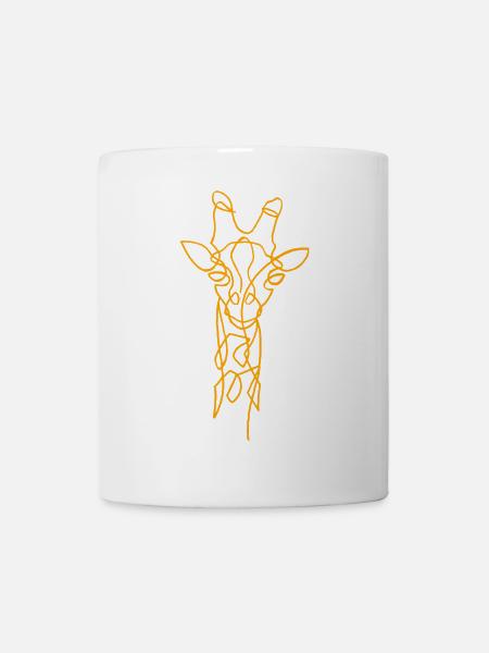 Skizze der Giraffe - Tasse - Weiß