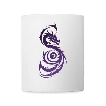Dragon Fantastique Tribal Pourpre - Mug blanc - blanc - Devant