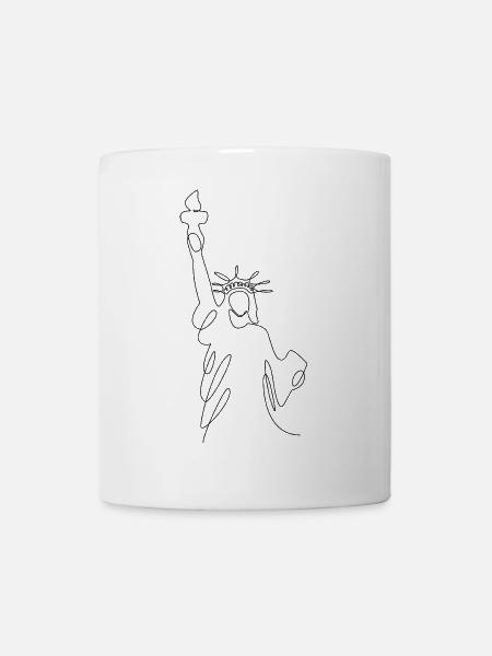 Freiheitsstatue Illustration Skizze - Tasse - Weiß