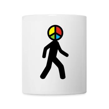 Mann des Friedens (schwarz) - Tasse - Weiß - Vorne