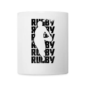 Rugby player sketch - Mug - white - Front