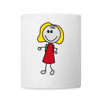 Mädchen - Tasse - Weiß - Vorne