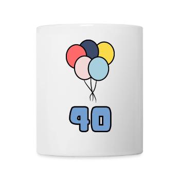 40. 40 YEARS. 40th ANNIVERSARY. BIRTHDAY 40 YEARS. - Mug - white - Front