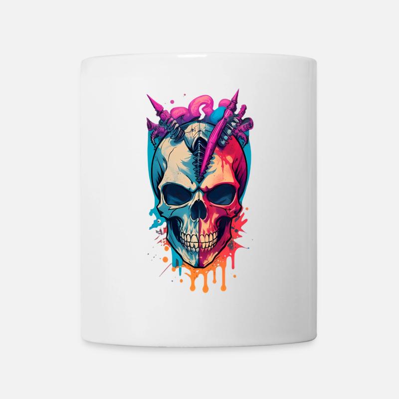 Totenkopf - Tasse - Weiß