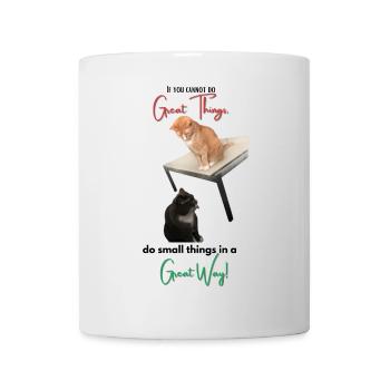 Si vous ne pouvez pas faire de grandes choses, faites de petites choses... - Mug blanc - blanc - Devant